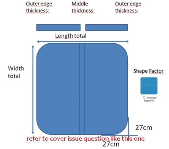 2 м x 2 м Крышка для горячей ванны виниловая кожа, любой размер любой формы можно настроить