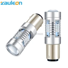 

S25 1156 1157 P21W P21/5W Rear Tail Brake Light High Power 21SMD 2835 Yellow/Red/White LED Projector Len T20 T25 car light
