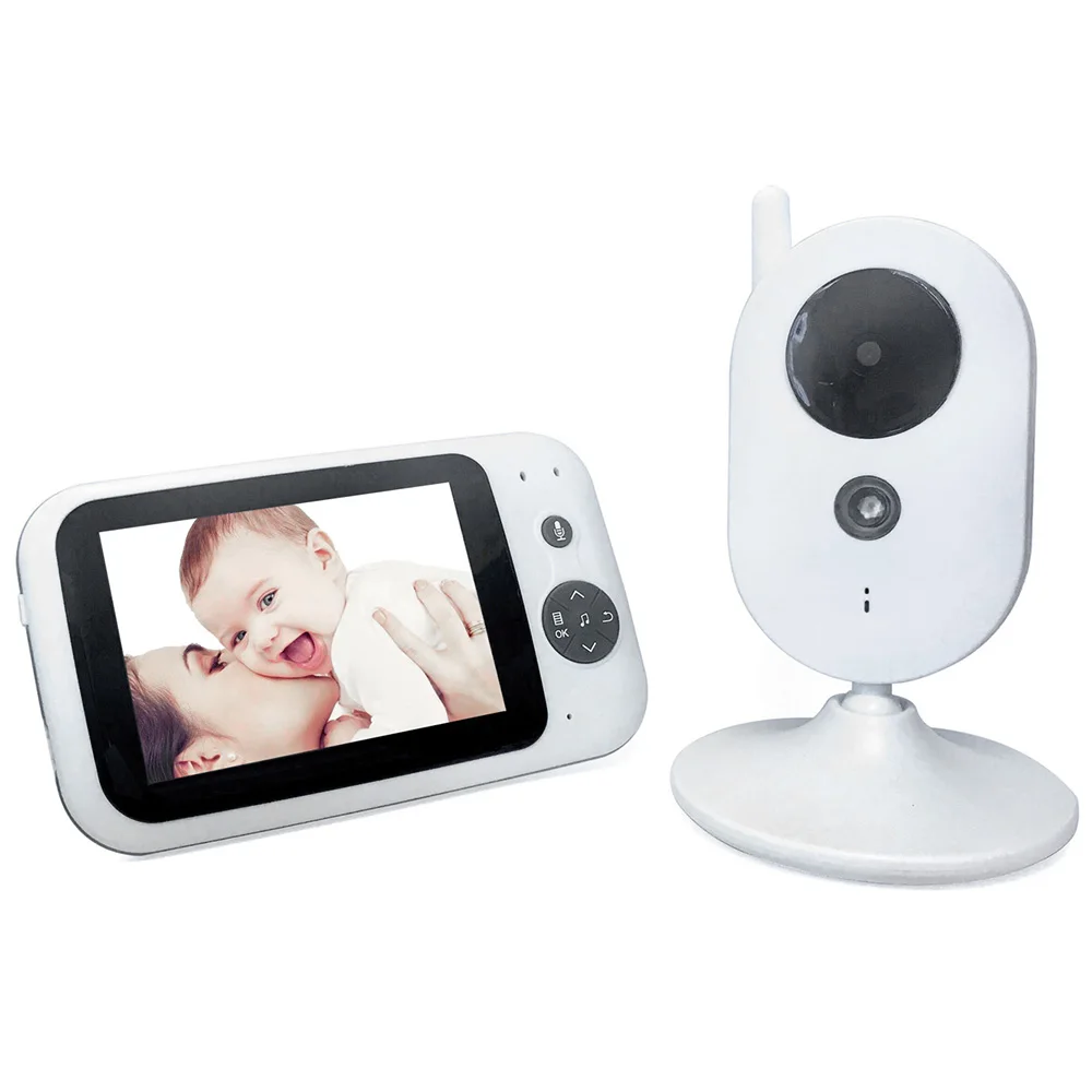 

303 Baby Monitor 3.5 inch Wireless 2.4G Temperature Monitoring Power Saving Feeding Reminder Baby Monitor with Night Vision