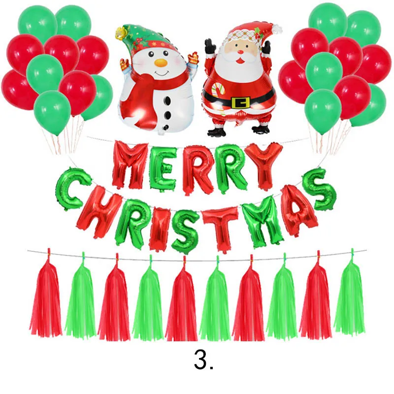 

Merry Christmas Aluminum Foil Balloons Metal Balloon Christmas party decorations globos air baloes inflatable Helium
