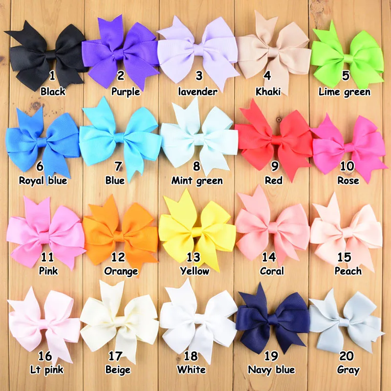 Set of 50 , 3.15" Pinwheel Bows , Hair Bow , Grosgrain Ribbon Bow hair