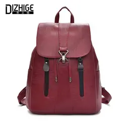 DIZHIGE модный бренд темы PU кожаные Для женщин рюкзак Роскошные Высокое качество школьные сумки для девочек-подростков mochila feminina 2018