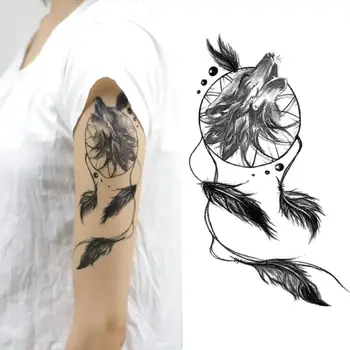 

2018 Newly Temporary Tattoos Stickers Body Art Fake Dreamcatcher Tattoo Stickers Waterproof Freeshipping 5p929
