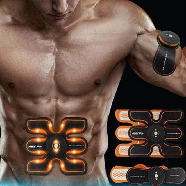 US $28.33 Men Abdominal Muscle Trainer Gear Home Exercise Set USB Charge Gym Fitness Body Building Equipment 