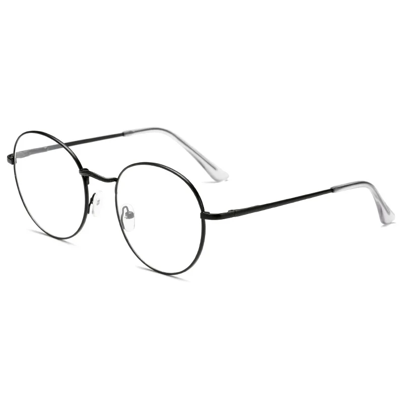 Black Myopia 2.5 Seemfly очки для близорукости Модные женские и мужские ультралегкие круглые металлические оправы с градусом-1-1,5-2,0-2,5-3,0-3,5-4,0 - Цвет оправы: Black Myopia 2.5