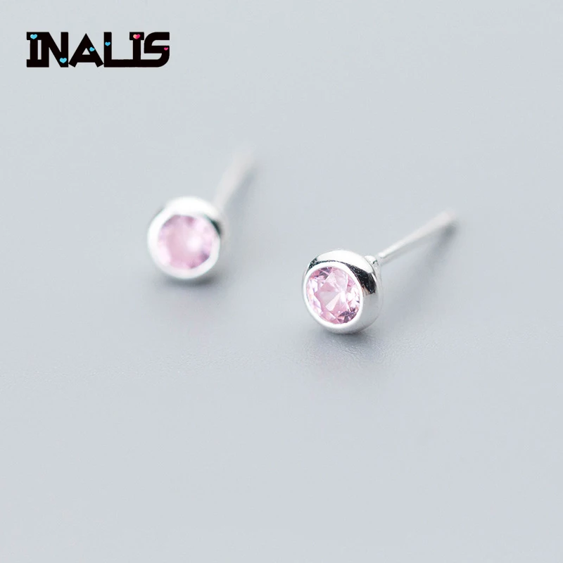

INALIS New Hot Sale Romantic Jewelry Stud Earrings For Wedding Elegant S925 Sterling Silver Cubic Zirconia Stone Brincos Jewelry