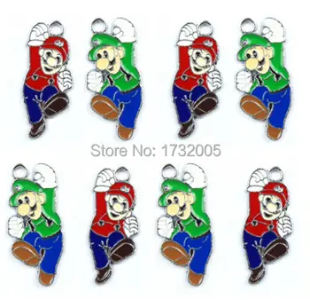 

New 50 Pcs Mixed Super M ario Bros Charm Pendants DIY Jewelry Making Free Shipping MB0564