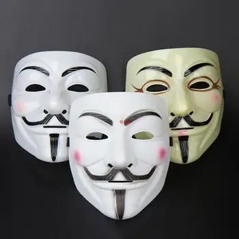 

Free Shipping+Wholesale Popular Hip-hop Dancing Performances Masks V halloween Mask Vendetta Party mask,500pcs/lot