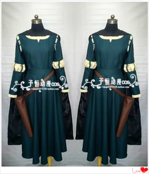 

Free Shipping movie Brave Princess Merida Costume Cosplay (Hand-made) for women for party