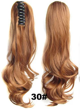 Gres синтетические женские волосы, длинные натуральные волнистые бордовые/черные/светлые/коричневые когти в хвостиках, высокотемпературные волоконные хвосты - Цвет: #350