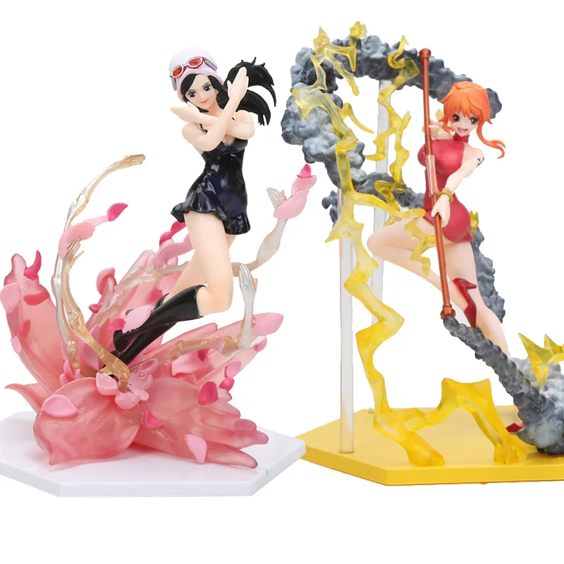 16 см цельная фигурка Nico Flower Ver. Фигурка Nami One piece Аниме Коллекционная модель игрушки