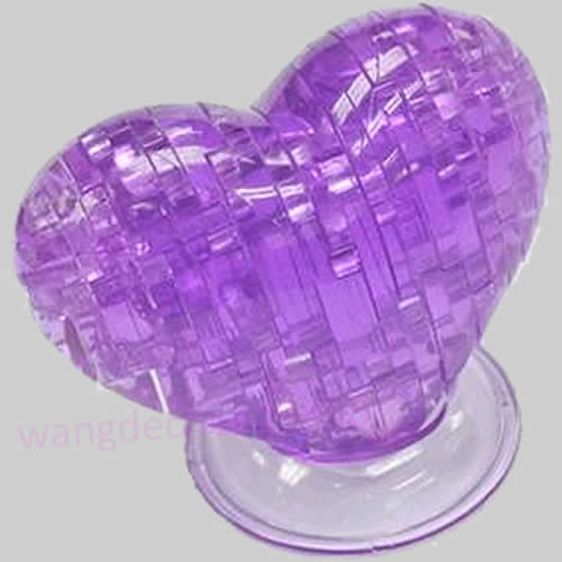 

Drop ShiP 3D Crystal Puzzle Jigsaw Model Souptoy Gadget Love Heart IQ Toy DIY Gift new