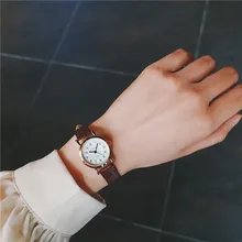 Relojes pequeños de mujer de cuero Vintage con nudo de bambú, puntero azul con números sencillos, relojes de pulsera de cuarzo a la moda para mujer