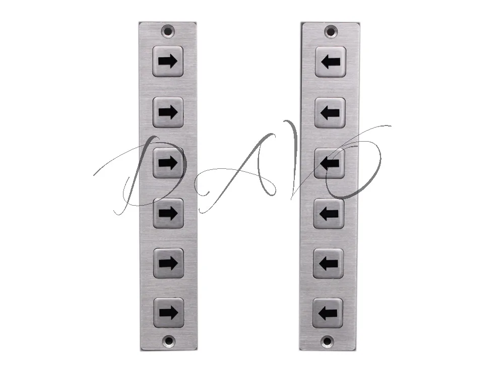 

Functional Metal Keypad with 6 Keys Industrial Stainless Steel Function keys for Self-service Terminal