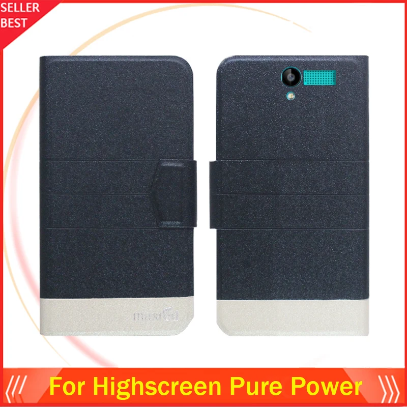 5 видов цветов супер! Чехол для телефона Highscreen Pure Power кожаный чехол с откидной