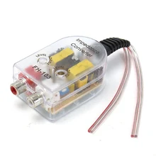 Car Speaker to RCA Level Adaptor High to Low Sockets Auto Line Out Audio Comverter Sound Subwoofer Amplifier Adjustable