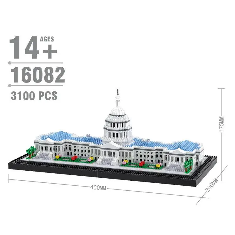 

World Famous United States Capital Model Architectural Building Blocks Children Educational Compatible Legod Bricks Toys Gifts