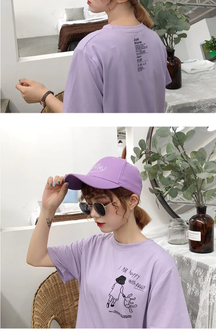 Модные Casquettes 2018 Лето Бейсбол Кепки Для женщин Корейский Ulzzang Harajuku прекрасный Повседневное Snapback шляпа женский фиолетовый хип-хоп Кепки s