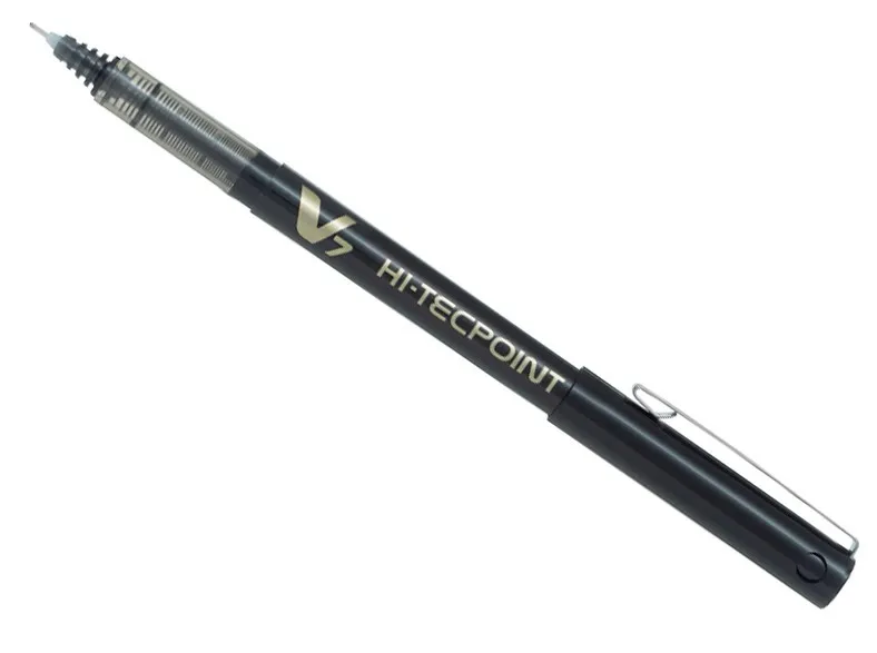 Гелевая Hi-Techpoint жидкая чернильная Ручка-роллер 0,5/0,7 Япония пилот BX-V5/BX-V7 12 шт./лот - Цвет: 12x  pcs black