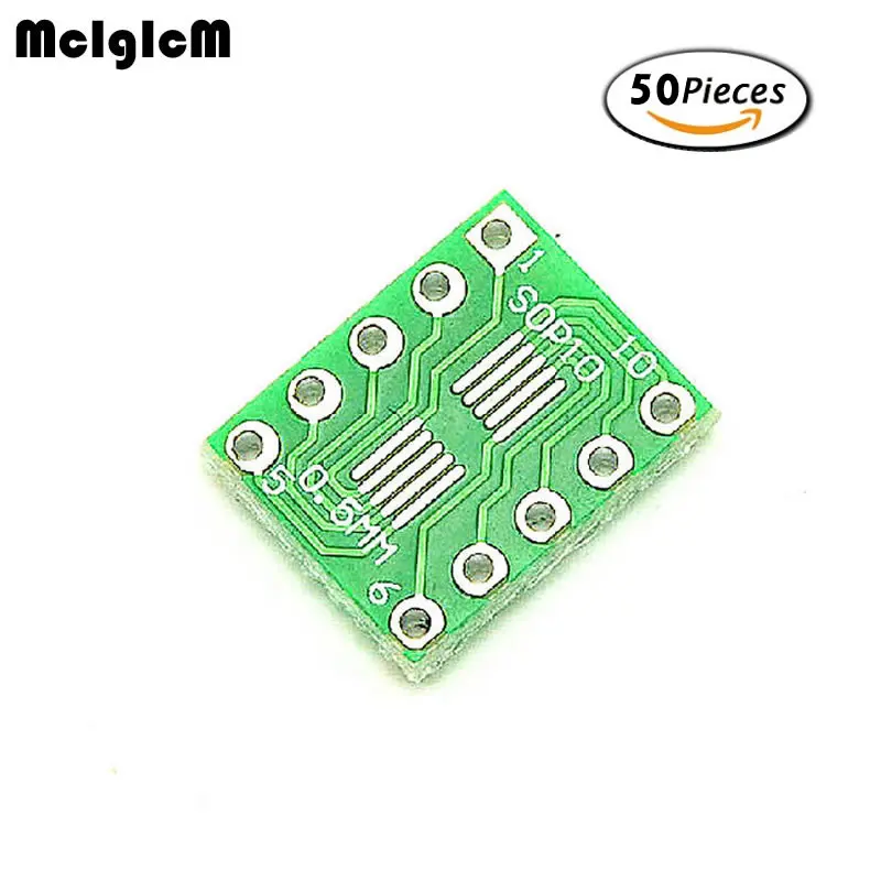 

MCIGICM 50PCS SOT23 MSOP10 UMAX to DIP10 Transfer Board DIP Pin Board Pitch Adapter NEW