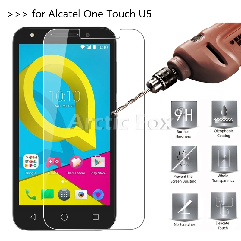 10 шт./лот Премиум закаленное Стекло для Alcatel One Touch U5 Экран протектор Закаленное