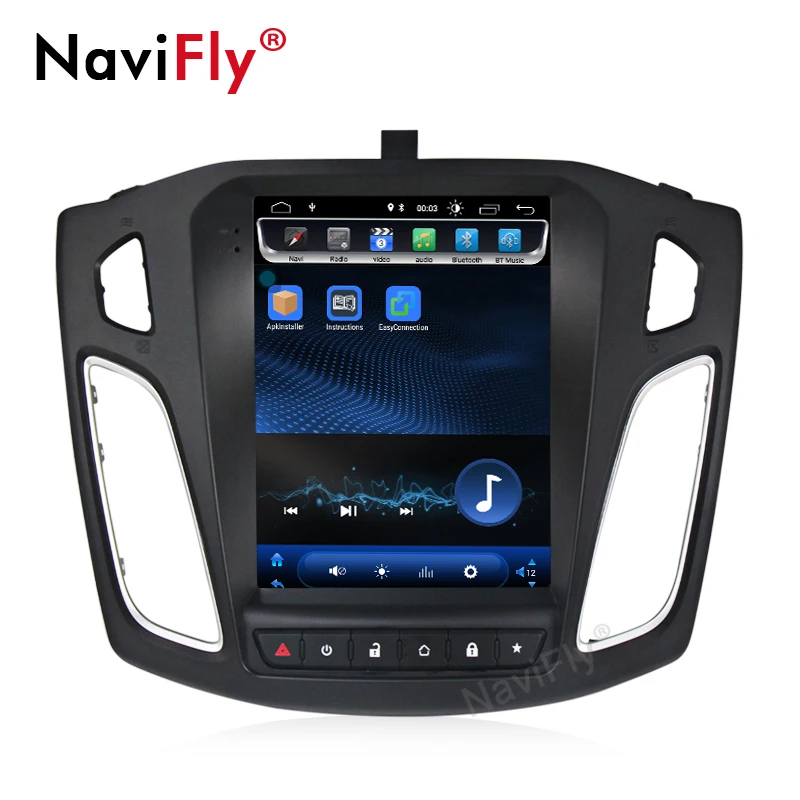 Navifly Tesla Android8.1 Автомобильный gps multmiedia плеер для Ford Focus 2012 2017 поддержка RDS DVR вид