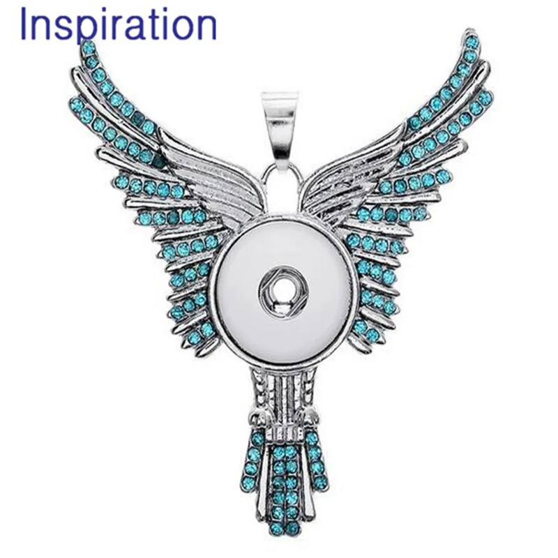 

Crystal Tessel Butterfly Pendant 18mm Snaps Button Pendant For Necklace DIY Jewelry For Women Drop Shipping