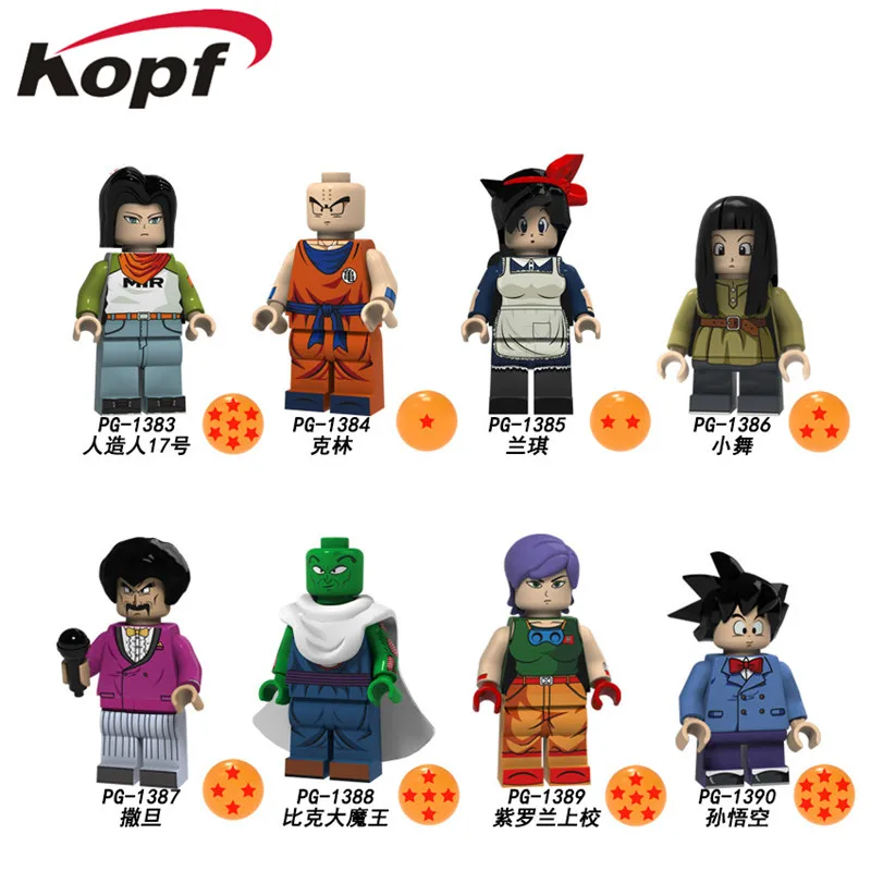 

PG8168 Dragon Ball Z Figures Saiyan Son Goku Krillin Launch Piccolo Mr. Satan Anime Building Blocks Action Toys for Children