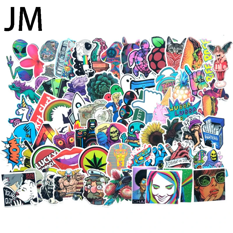 

66Pcs Retro Mix Funny Sticker DIY Sticker Suitcase Notebook Skateboard Guitar Refrigerator