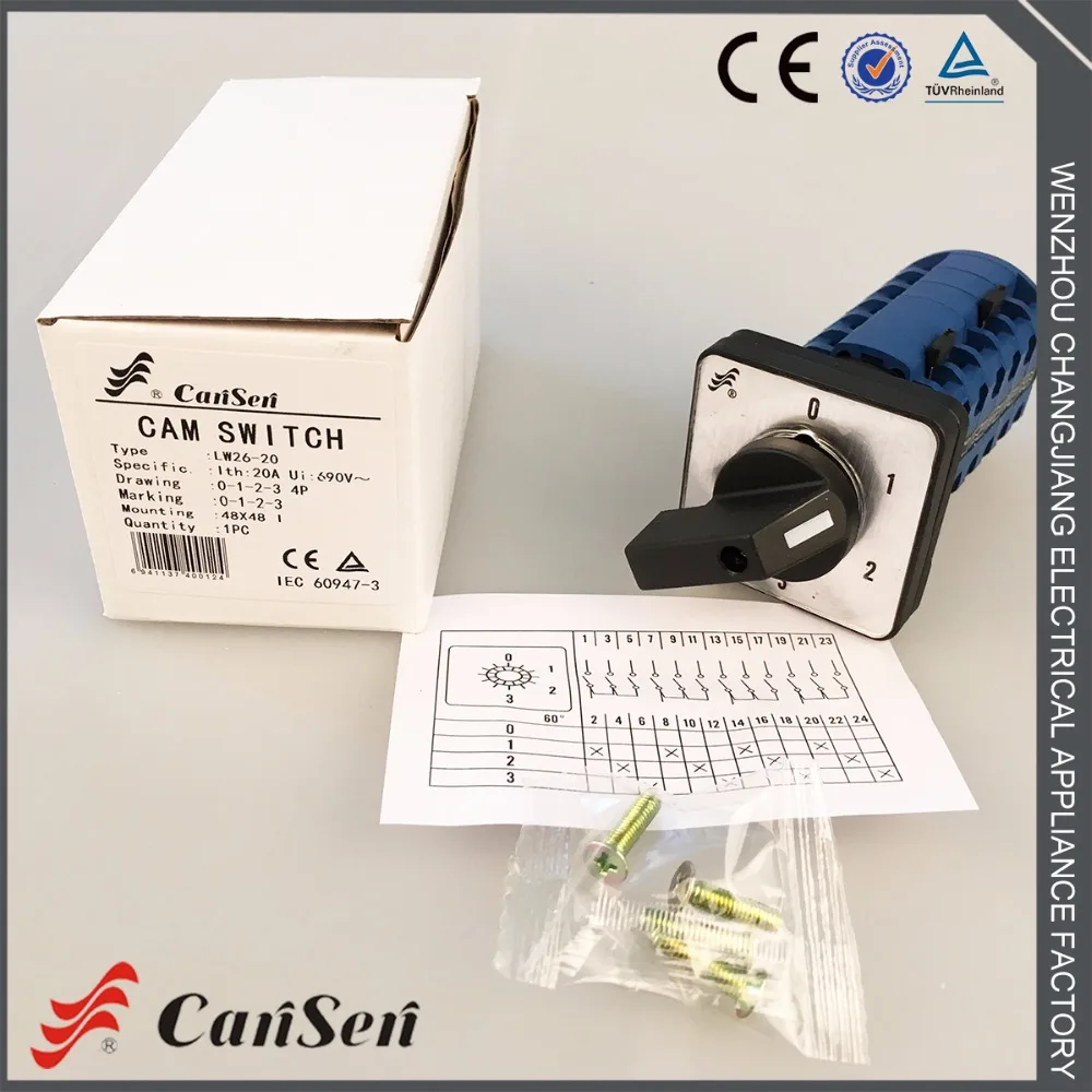 

20A Rotary Cam Switch AC 440V Ui 690V selector switch 0-1-2-3 4pole