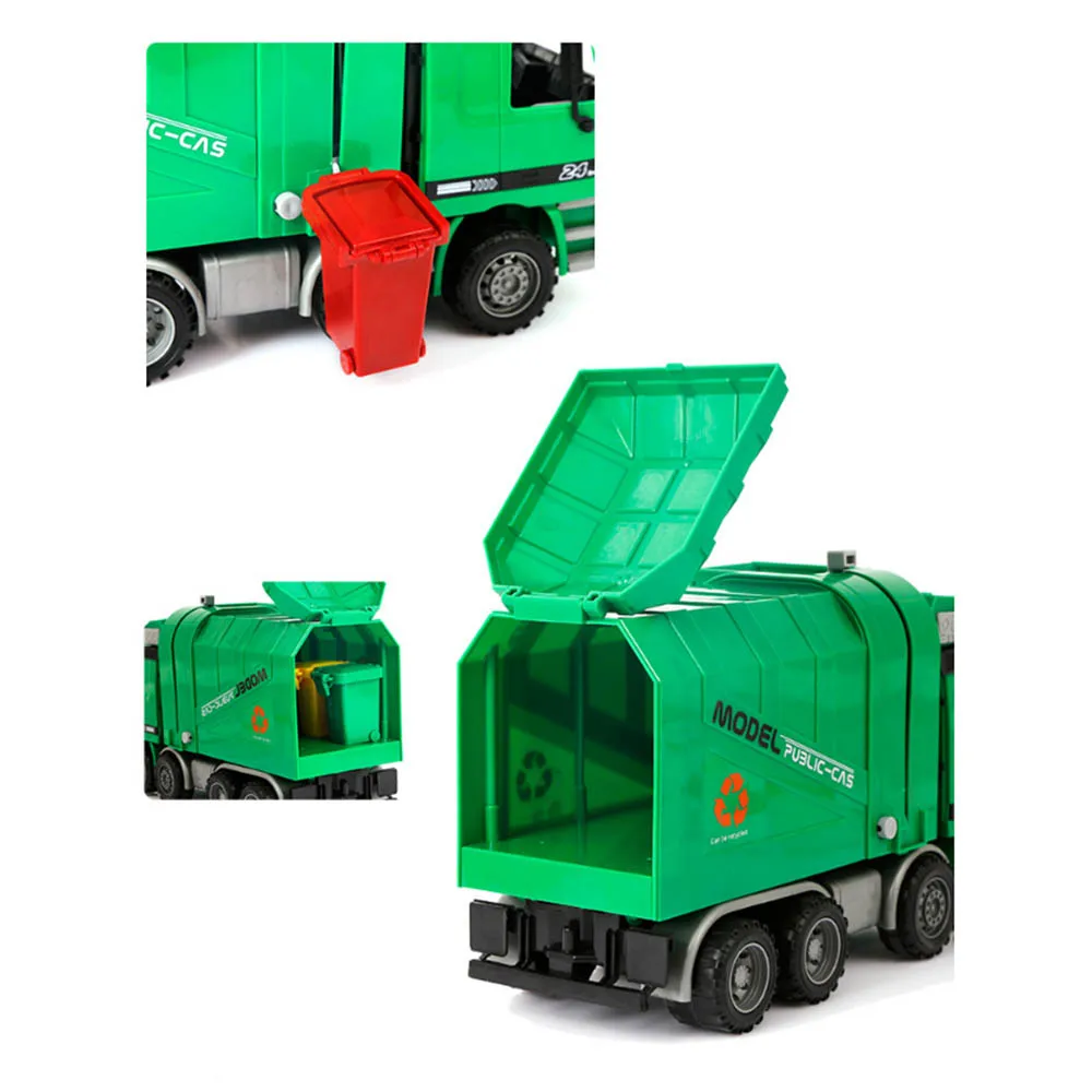 Детский Большой санитарный грузовик мусоровоз автомобиль мальчик моделирование инерция Инженерная Чистка модель автомобиля Чистка
