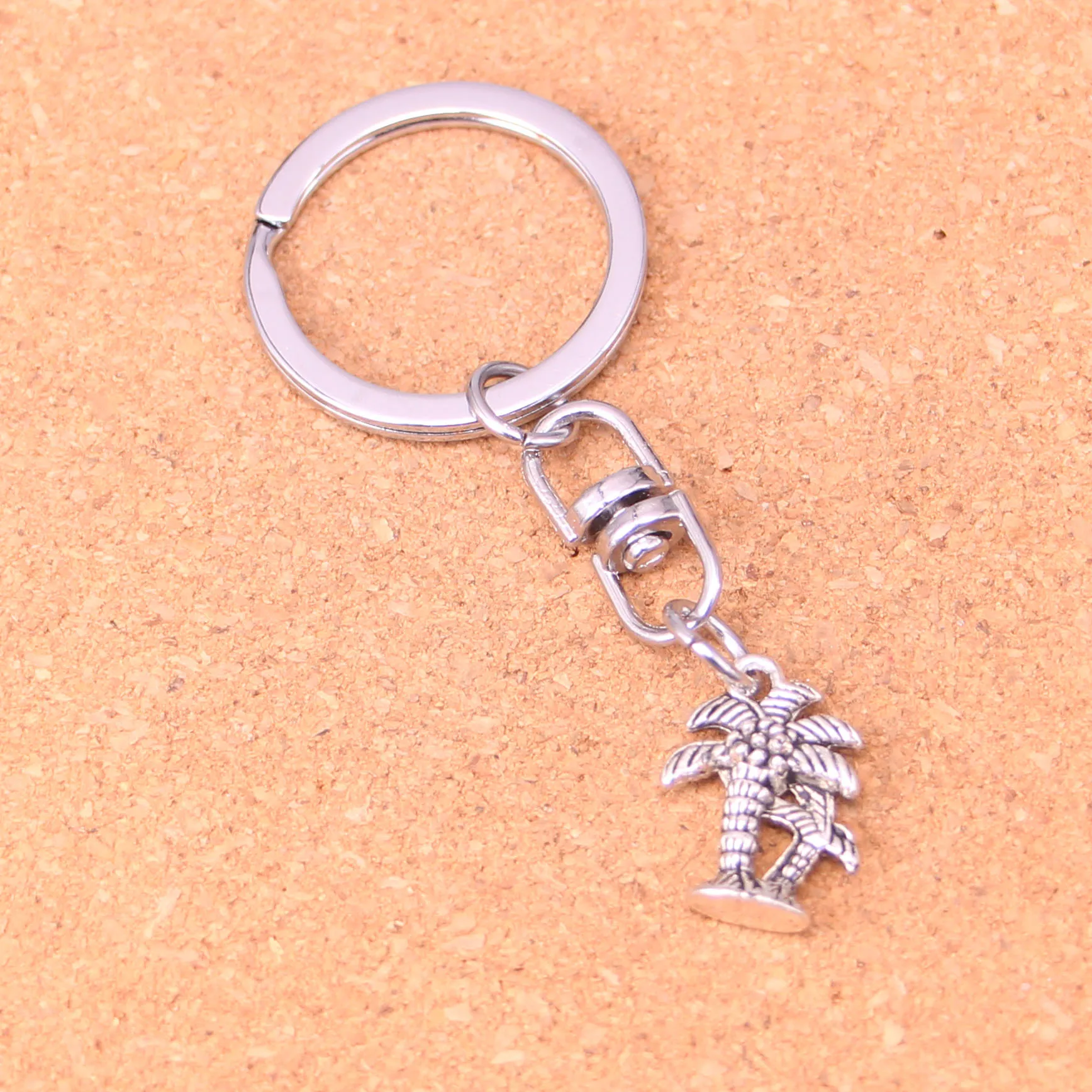 

Fashion Jewelry Accessories Silver Pendant palm tree coconut Keychain Key Ring For Women Men Gifts Key Chain