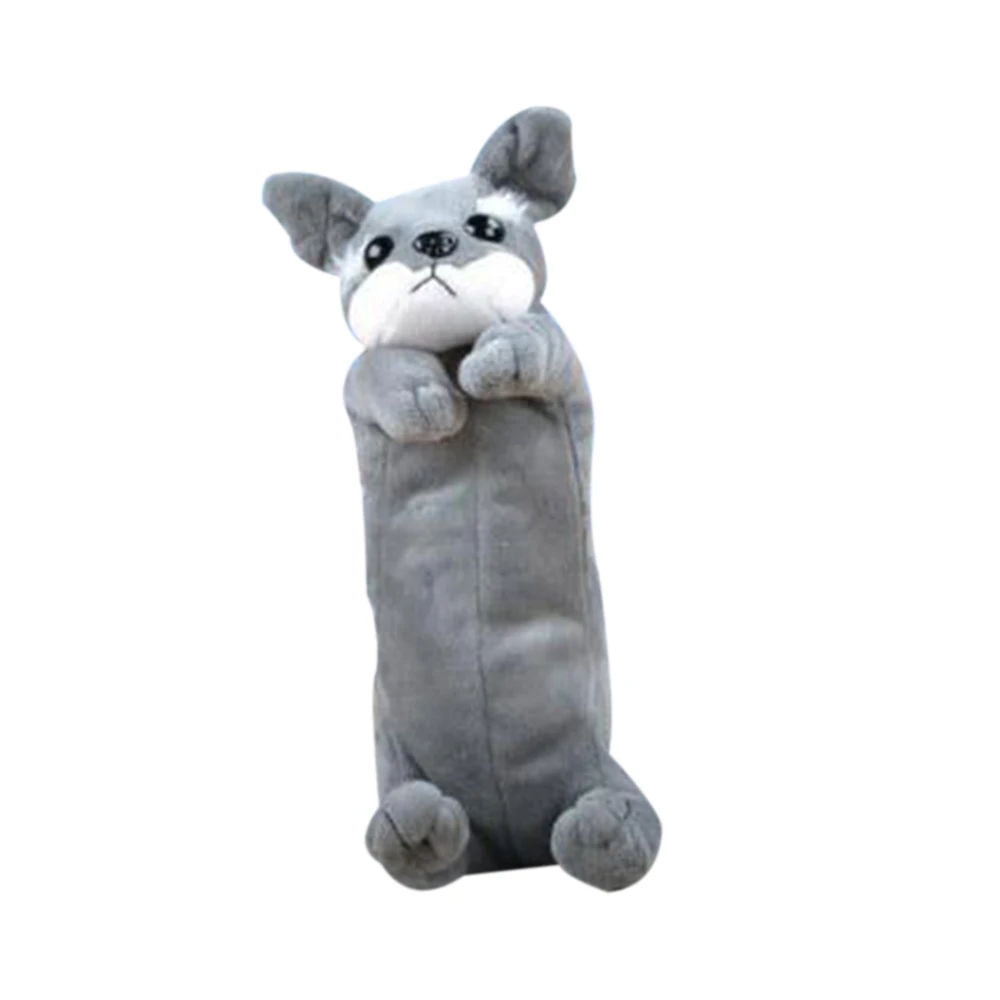 New Cartoon Plush Dog Pencil Case Animal Funny Animal Shaped Pen Bag For Kids Schools Offices Supplies Stationery - Цвет: schnauzer