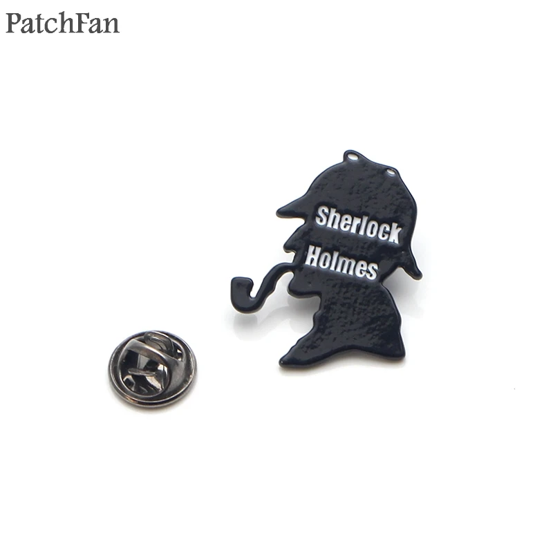 

Patchfan Sherlock Holmes Zinc pins para backpack pride clothes medal for bag shirt insignia badges brooches for men women A1816