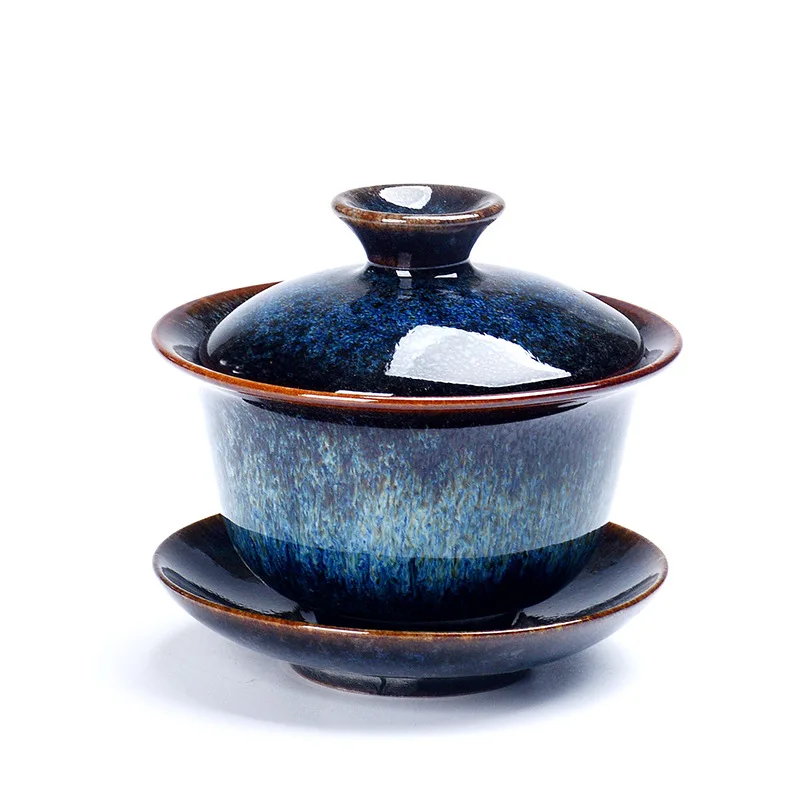 Фарфоровые Gaiwan КИТАЙСКИЕ чашки кракле глазури чайная посуда