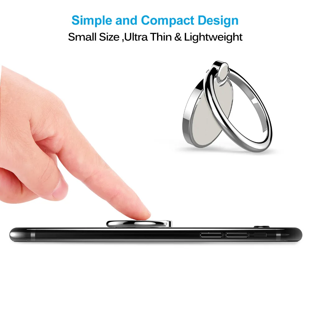 CHOETECH Phone Ring Holder for Samsung S8 Plus 360 Degree Rotation Universal Metal Finger Ring Holder For Phone Stand Bracket