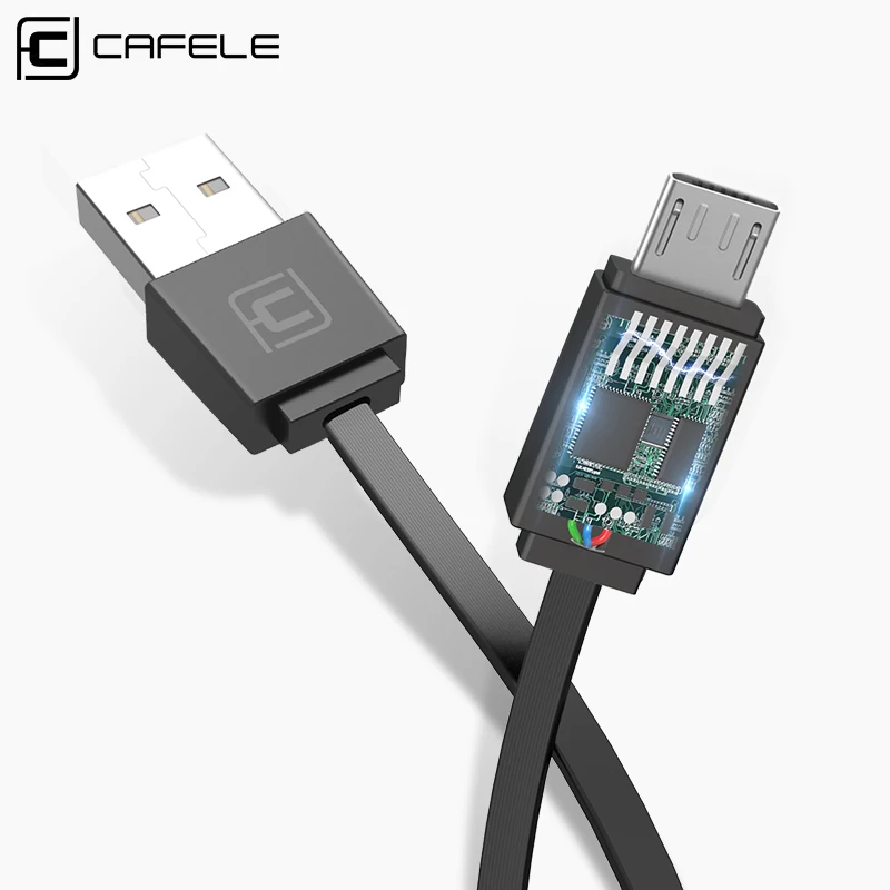 CAFELE 1 м Micro USB кабель для samsung huawei Xiaomi Android смартфоны HTC Синхронизация данных USB кабель Портативный usb зарядный кабель