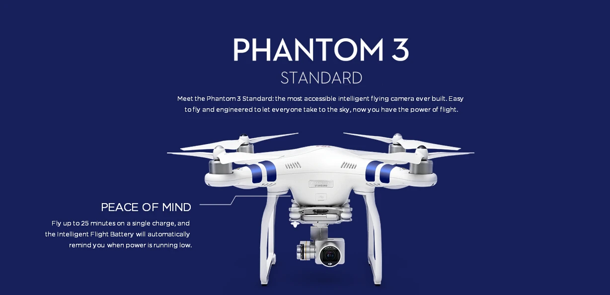 DJI Phantom 3 Standard FPV With 12MP Camera Shoots 2.4K Video RC Quadcopter RTF Not Advanced Or Professional
