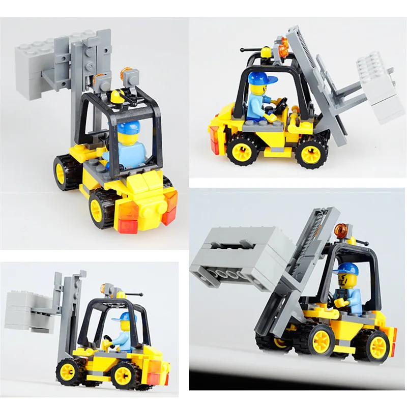 KAZI 8041 Legoings город построить модель строительные блоки инженер вилочный погрузчик