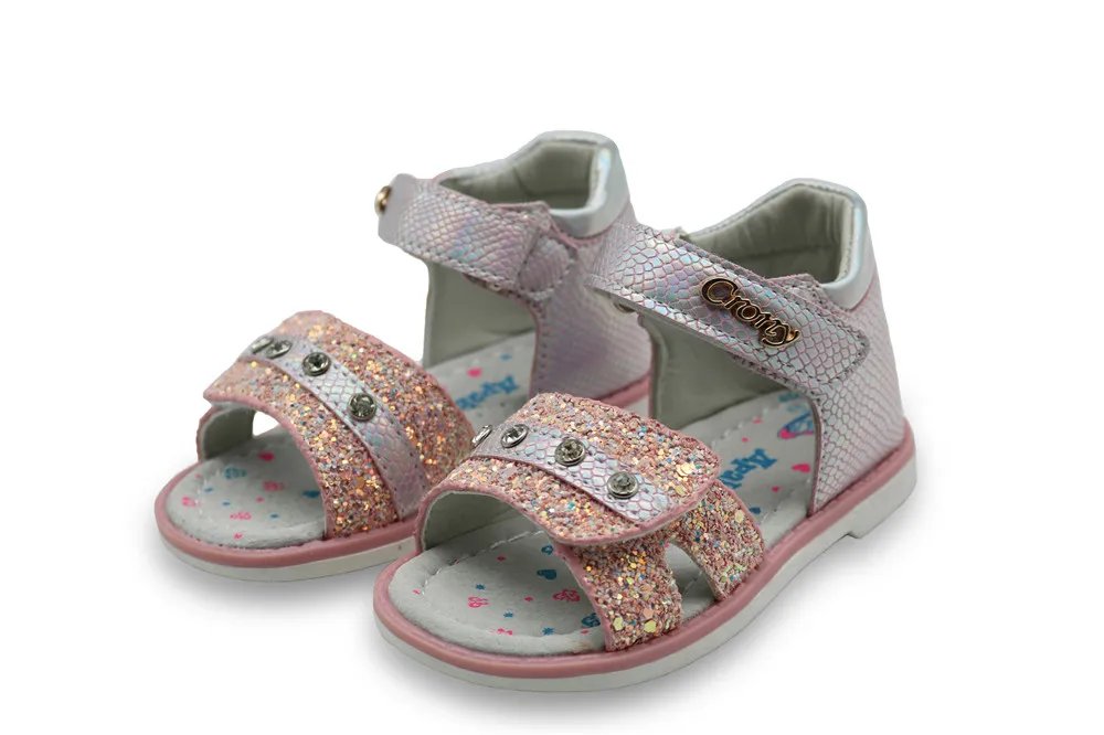 Apakowa/Новинка; детская летняя обувь; сандалии для девочек; поддержка стопы; коллекция года; модная обувь для девочек; стразы; детская обувь принцессы из искусственной кожи