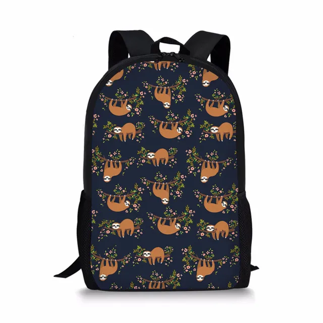 FORUDESIGNS mochilas escolares para adolescentes y niñas, morral de primaria  hecho a medida, bonito estampado de perezoso, Mochila Infantil|Mochilas  escolares| - AliExpress