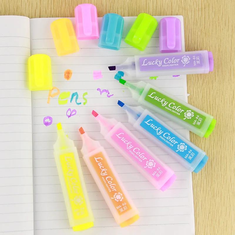 Aliexpress.com : Buy 6PCS DIY Cute Kawaii Colorful Highlighter Marker ...