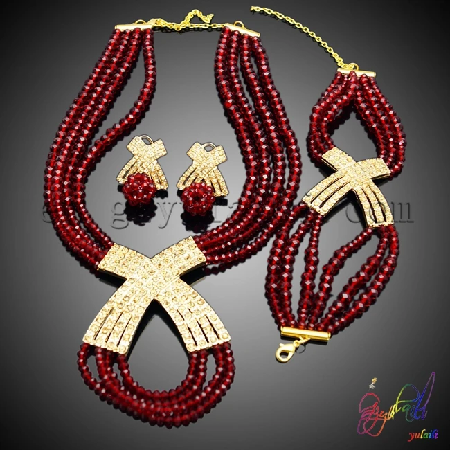 Yulaili Exquisite Costume Jewelry Set Fancy Bead Jewelry Setbeaded