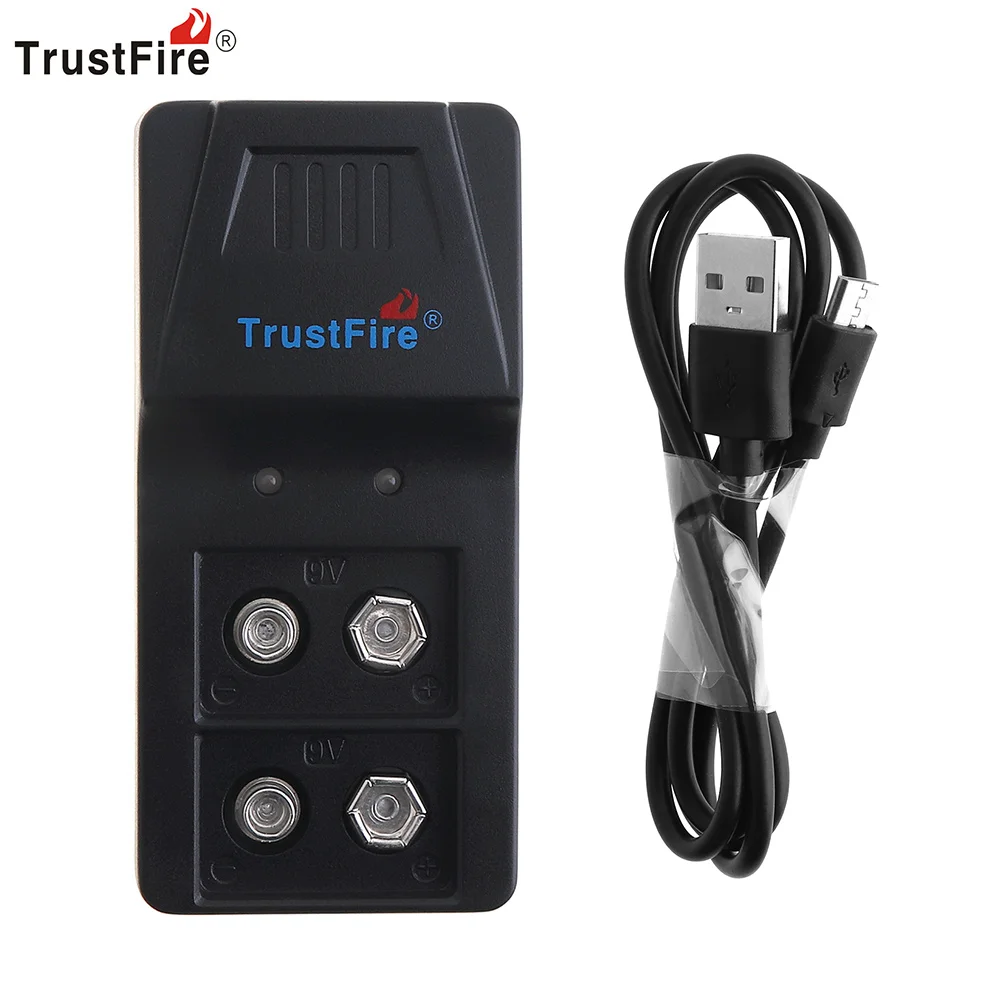 Trustfire Intelligent Charger 2 Slots 9V Li ion NI MH Battery Charger with Micro USB Port for 9V