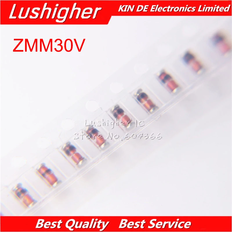 100 шт. ZMM30V SMD стабилитрон диод 0 5 Вт 30 в ZMM30 LL34 SOD-80 MiniMELF 1206 Размер | Электронные