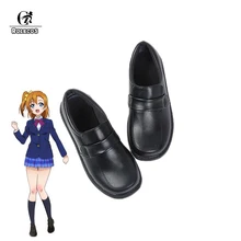 ROLECOS Anime Love 라이브 코스프레 신발 Umi Honoka Maki Kotori 노조미 Eli Rin Hanayo Niko JK 신발 러브 라이브 브라운 제복 신발