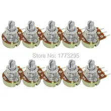 Pote de potenciômetro linear wh132 b10k, pote de potenciômetro linear com articulação única 1k 2k 5k 10k 20, 10 peças k 50k 100k 250k 500k 1m 500 ohm para arduino