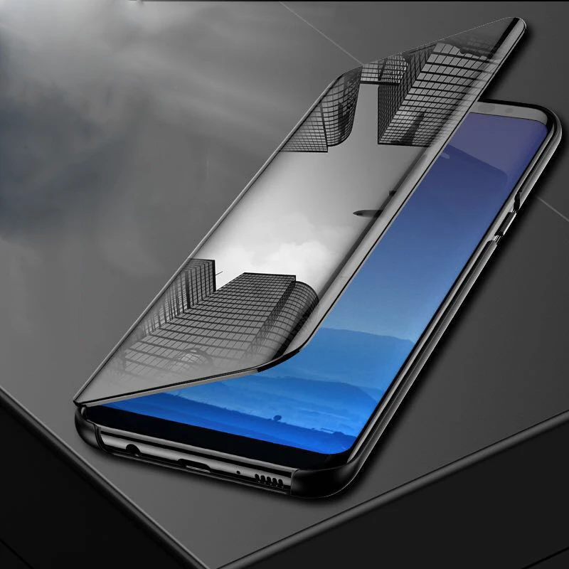 

360 Full Cover Clear View Mirror Luxury Flip Leather Stand Phone Case for Xiaomi Redmi 6a 6 5 Plus Note 5 6 Pro 4x Wallet Case