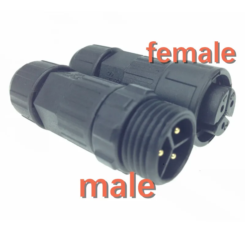 

1set(1male+1female)/lot Cable waterproofing connector aviation plug 2 core 3 core 4 core welded female and male joint