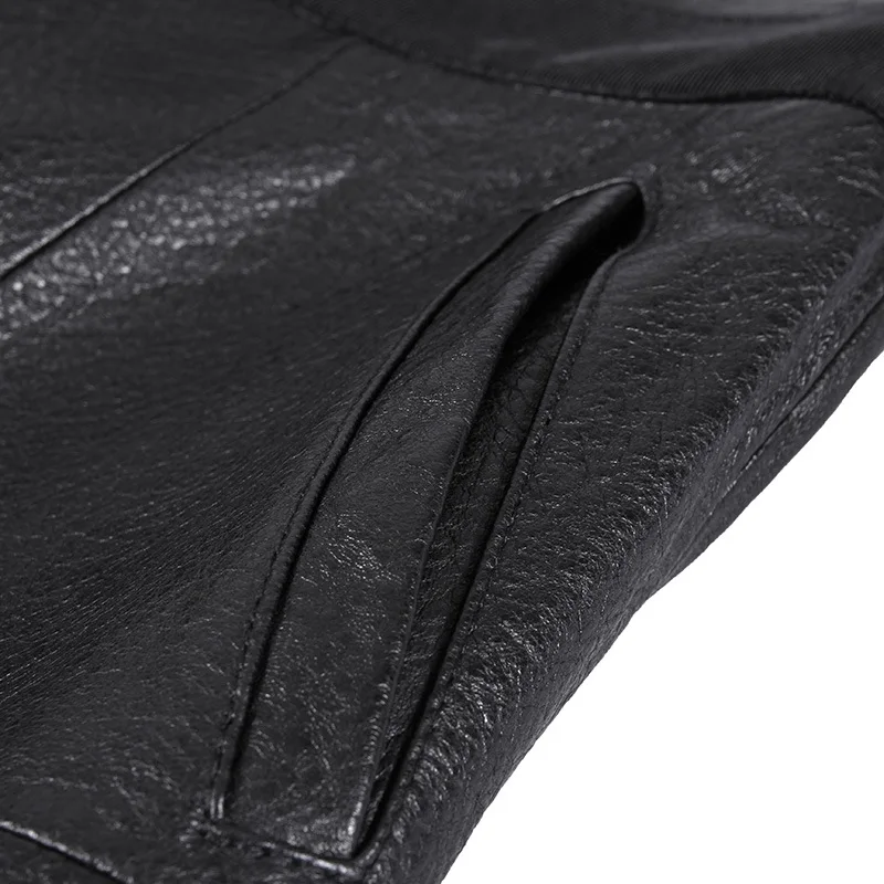 Cuir Véritable Jupe Noir 100 Femmes 8aTHwRq